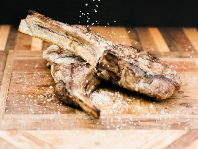 White Sulfur Farms meat being prepared for a meal