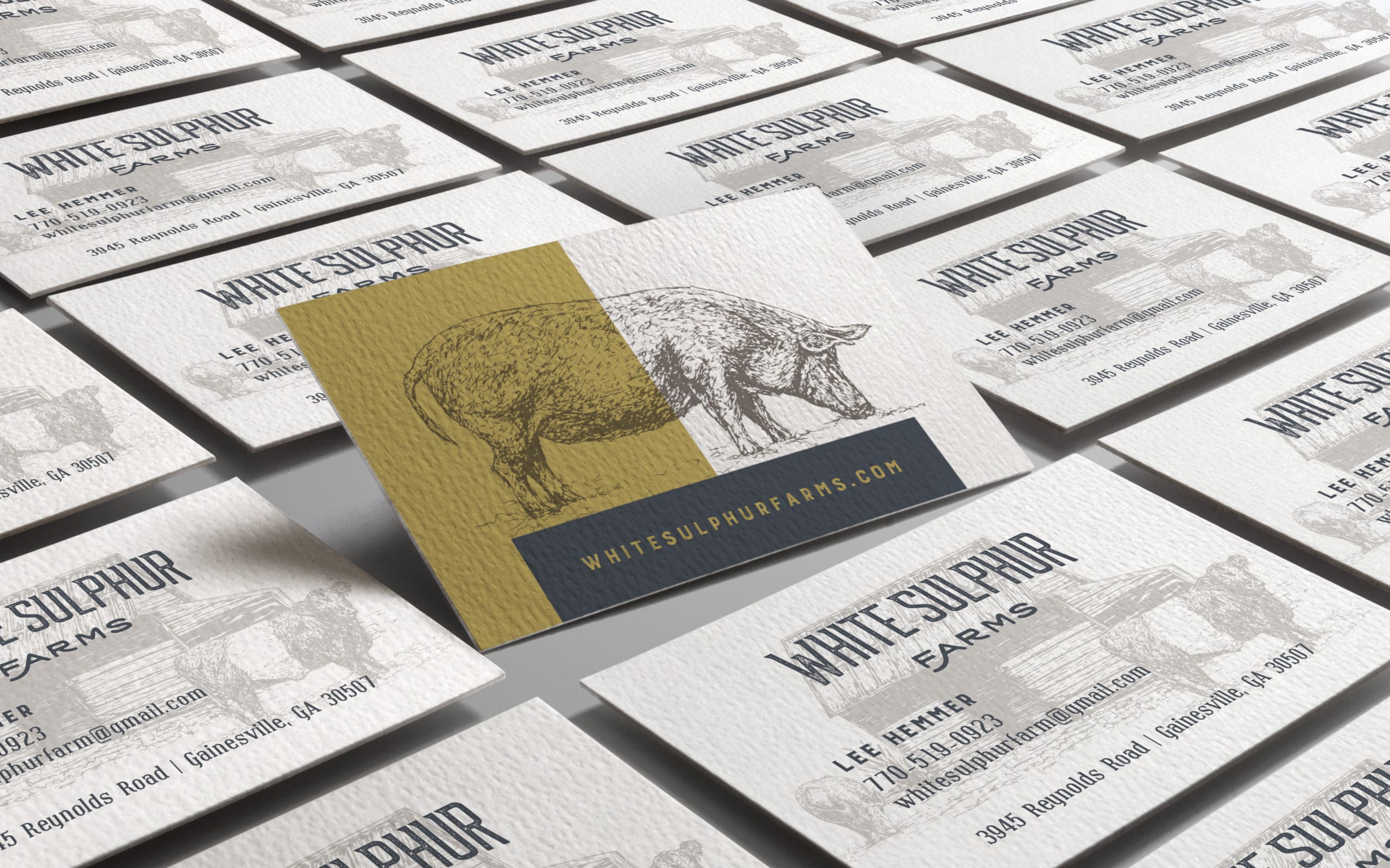 White Sulfur Farms business card design