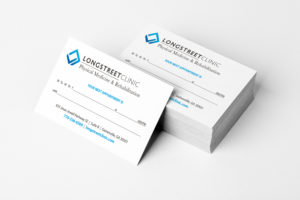 Longstreet Clinic appointment cards.