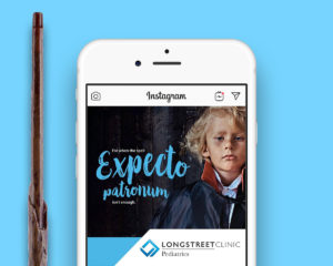 Longstreet Clinic campaign on an Instagram social post