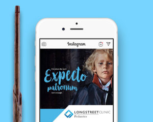 Longstreet Clinic campaign on an Instagram social post